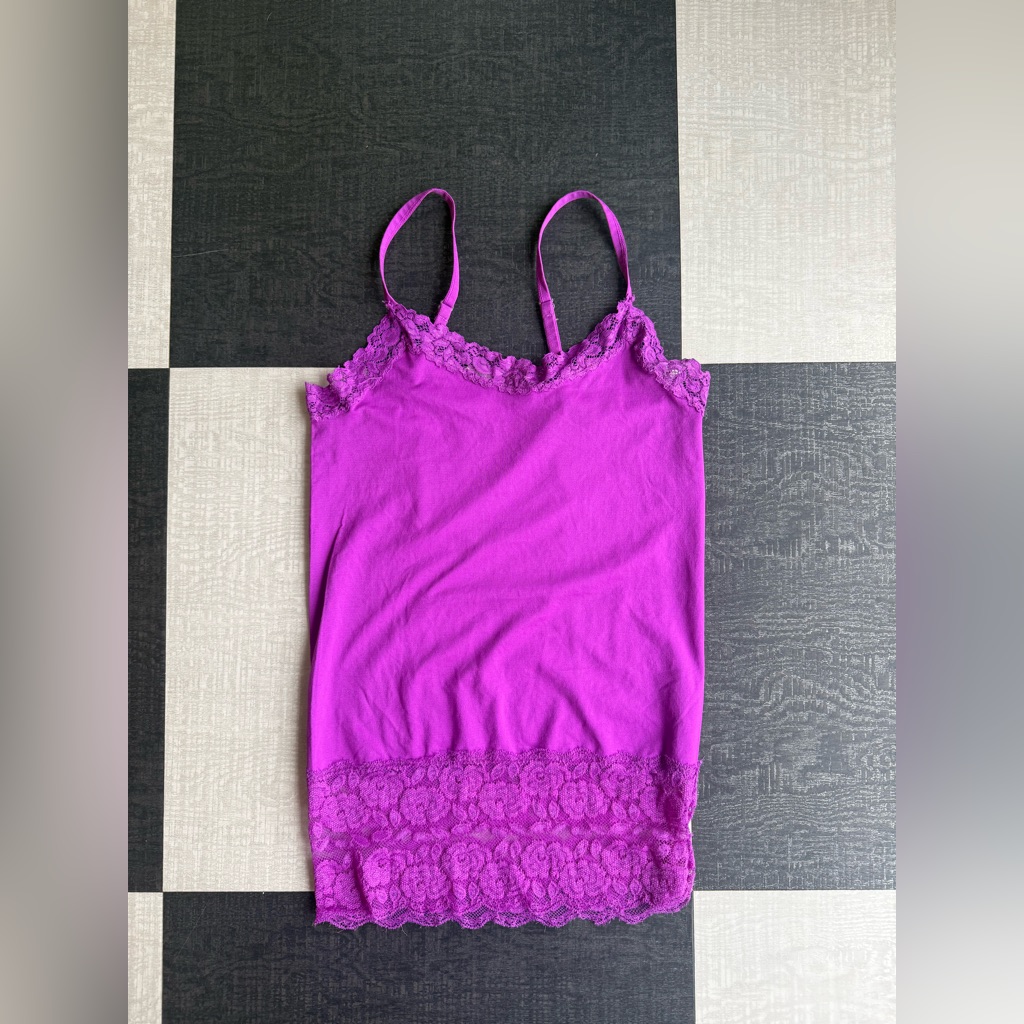 2000s Dots Layering Lace Cami Emo Scene